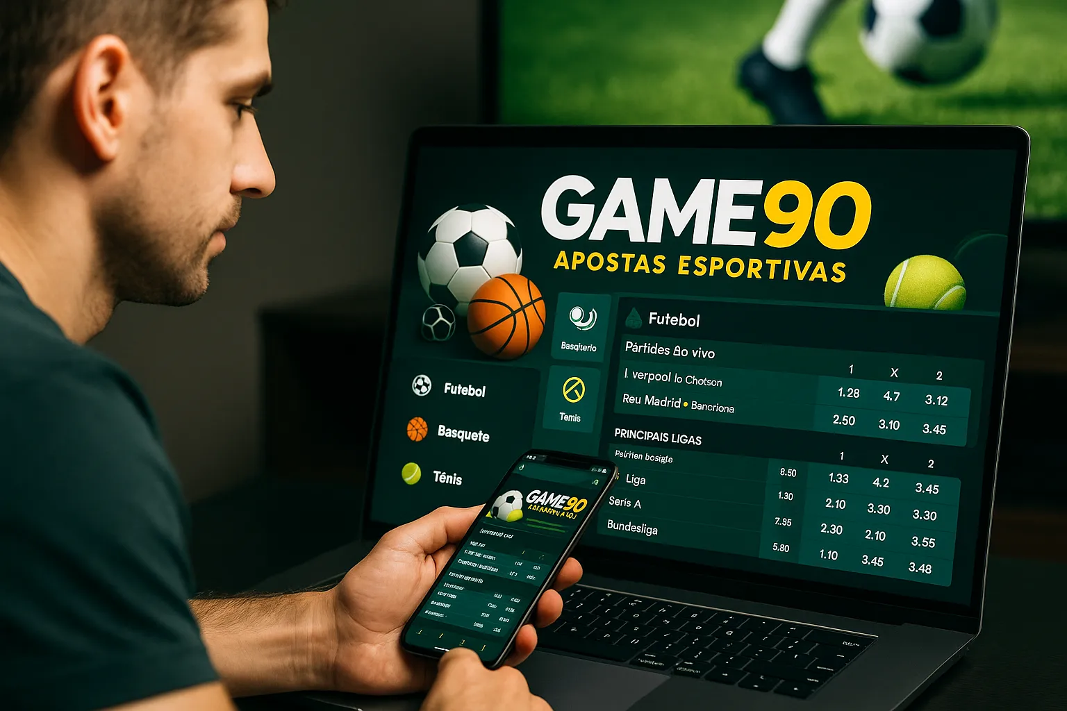 Aposte em apostas esportivas no cassino online GAME90